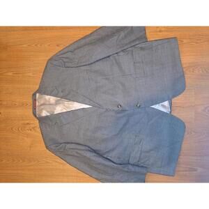 Hart Schaffner Marx Sport Coat 56R Beige Gingham Check Wool